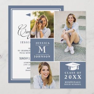 Invitation Catégorie 2023 3 Photos VIRTUAL Graduation Party