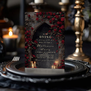 Invitation Cathédrale Black Rose Masquerade Gothique
