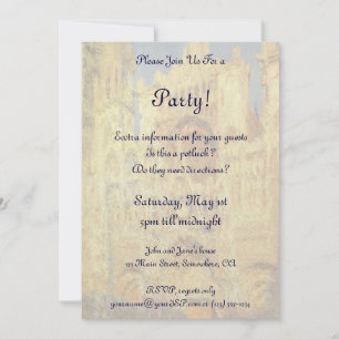 Invitation Cathédrale de Rouen, coucher de soleil sur Claude