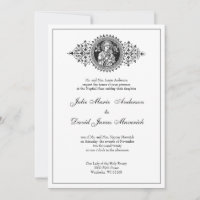 Catholique Classique Élégant Mariage Religieux Inv