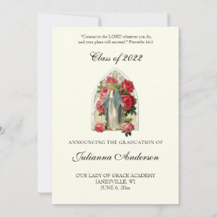 Invitation Catholique Classique Élégant Religieux    Graduati
