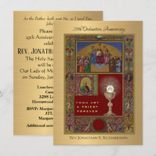Invitation Catholique Ordination Anniversaire