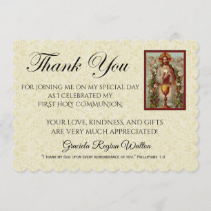 Invitation Catholique Première Sainte Communion Jésus Merci
