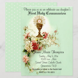 Invitation Catholique Première Sainte Communion Traditionnell
