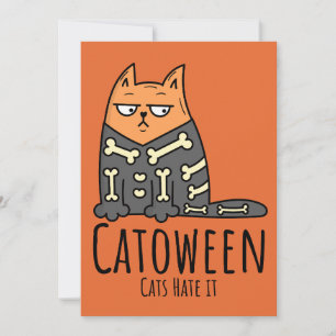 Invitation Catoween Chats La Détestent - Amusant Animal Hallo
