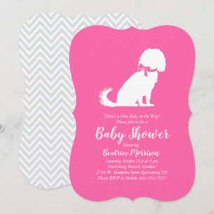 Invitation Cavalier King Charles Spaniel Chien Baby shower fi