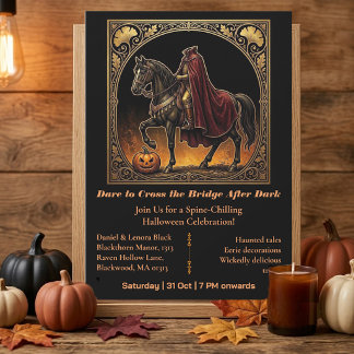 Invitation Cavalier sans tête Sleepy Hollow Osez traverser