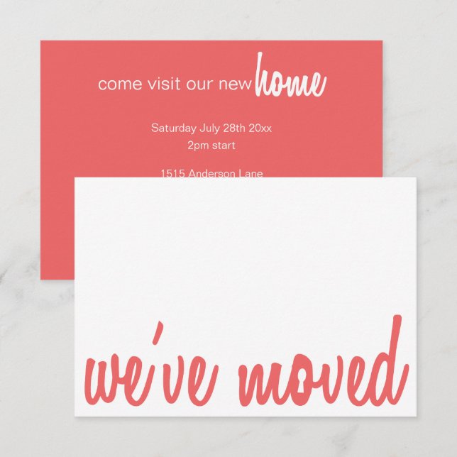 Invitation Cayenne & White Nous avons déplacé l'Invitation de (Devant / Derrière)