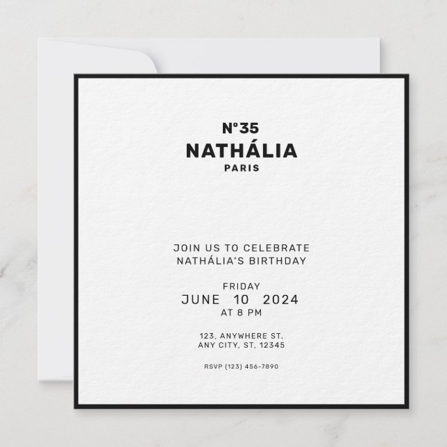 Invitation CC (Chic et classique) (Devant)