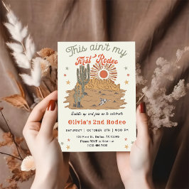 Invitation Ce n'est pas mon premier rodéo 2e anniversaire