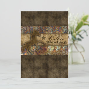 Invitation Ce n'est pas mon premier rodéo Horse Western Vinta