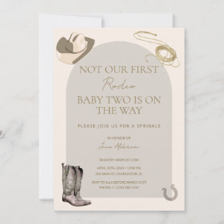 Invitation Ce N'est Pas Notre/Son Premier Rodéo Bébé Invitati