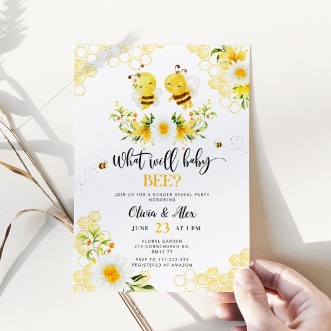 Invitation Ce que le genre d'abeilles révèle l'invitation (Créateur téléchargé)