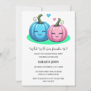 Invitation Ce que notre Citrouille sera la révélation de genr