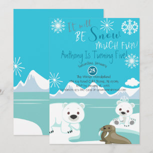 Invitation Ce sera neige beaucoup d'invitation d'anniversaire