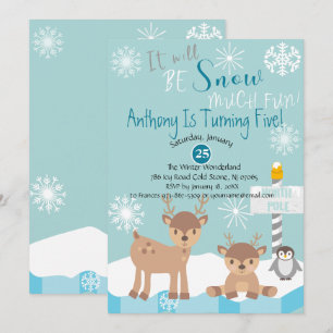 Invitation Ce sera neige beaucoup d'invitation d'anniversaire