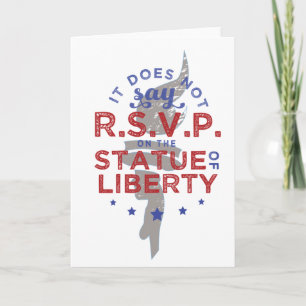 Invitation Cela ne dit pas RSVP sur la statue de la Liberté