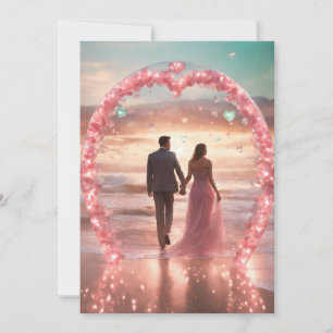 Invitation "Celebrate Love : Elegant Fiançailles Card"