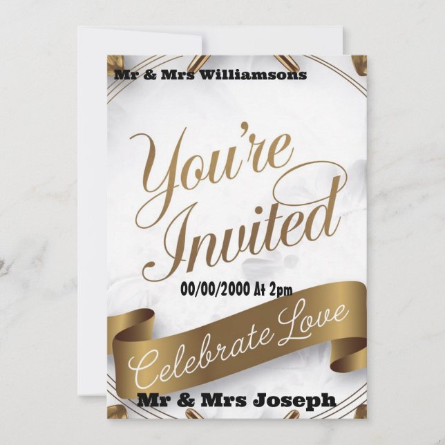 Invitation Celebrate Love You’re Invited to a Beautiful Day (Devant)