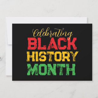 Invitation Celebrating Black History Month Typography