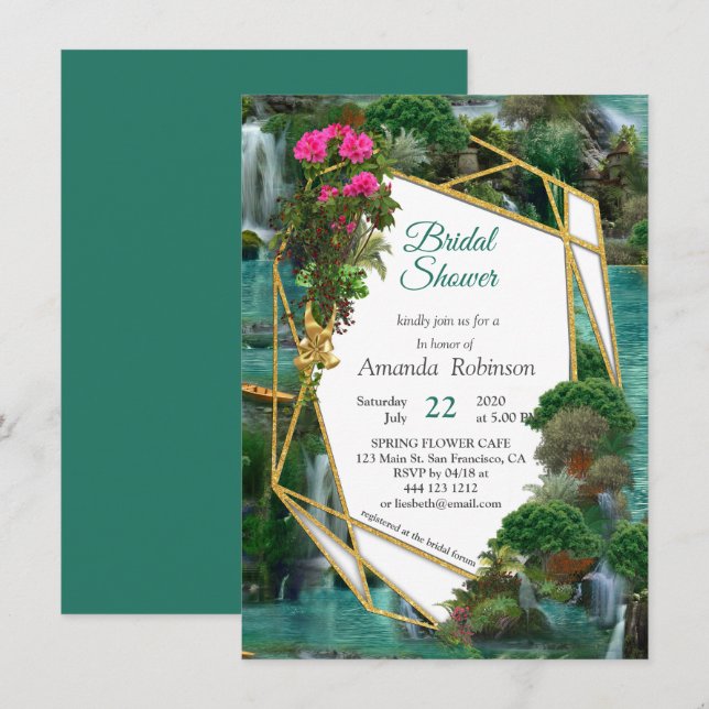 Invitation Célébration au lac Magical Imaginaire (Devant / Derrière)