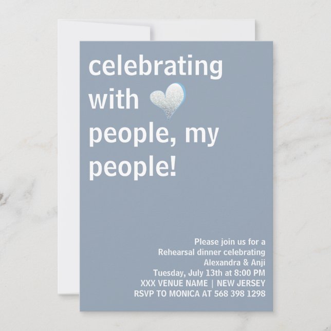 Invitation Célébration Avec Les Gens Mon Peuple Répétition Dî (Devant)