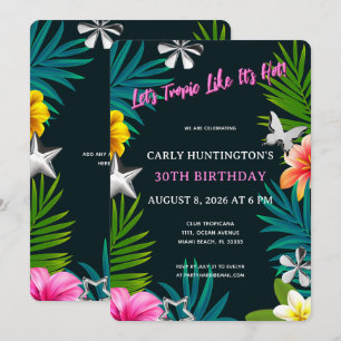 Invitation Célébration chic d'anniversaire 30 ans aux vibes t