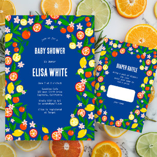 Invitation Célébration Citrus CUSTOM Bold BABY SHOWER d'été