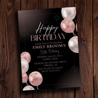 Invitation Célébration Classy Minimal 30e anniversaire