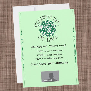 Invitation Célébration commémorative de la vie - Design de no