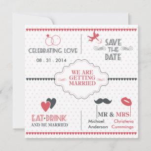 Invitation Célébration d'amour Annonce de sauvegarde de la da