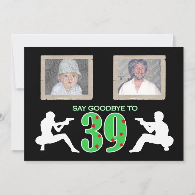 Invitation Célébration d'anniversaire de photo de style de (Devant)