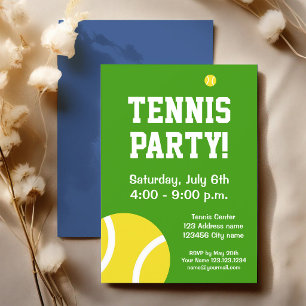 Invitation Célébration d'anniversaire de tennis BBQ Sports