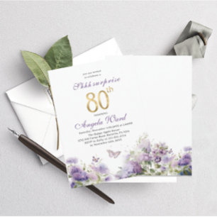 Invitation Célébration d'anniversaire élégante aquarelle fleu