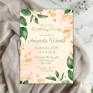 Invitation Célébration d'anniversaire florale enchanteresse
