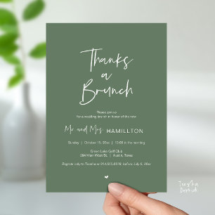 Invitation Célébration d'après mariage, Merci pour un Brunch