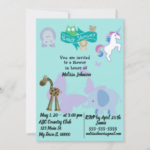 Invitation Célébration de Baby Shower Colorée avec des Petite