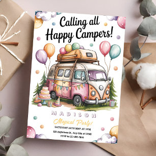 Invitation Célébration de campeur cosy