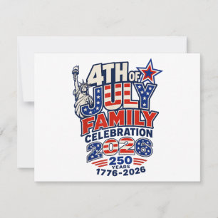 Invitation Célébration de famille du 14 juillet 2026 250 Ans