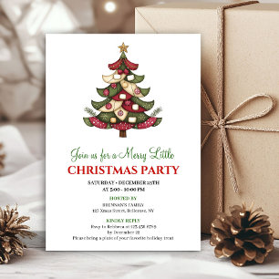 Invitation Célébration de fête d'arbre de Noël artistique mod