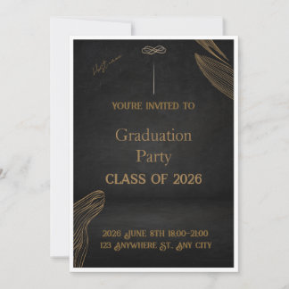 Invitation Célébration de fête de fin d'études – Un jalon élé