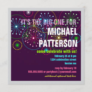 Invitation Célébration de feux d'artifice pour un GRAND