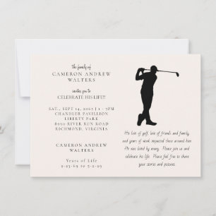 Invitation Célébration de golf de la vie