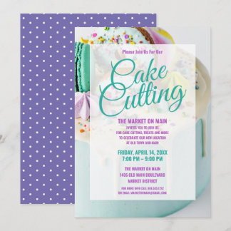 Invitation Célébration de la coupe du gâteau | Événement de s