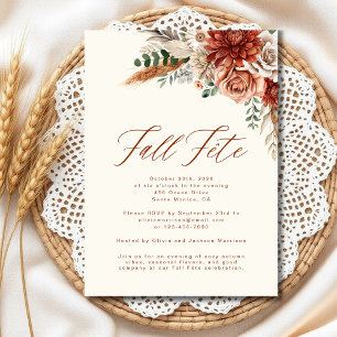 Invitation Célébration de la Fête Bohème des Fleurs Sauvages