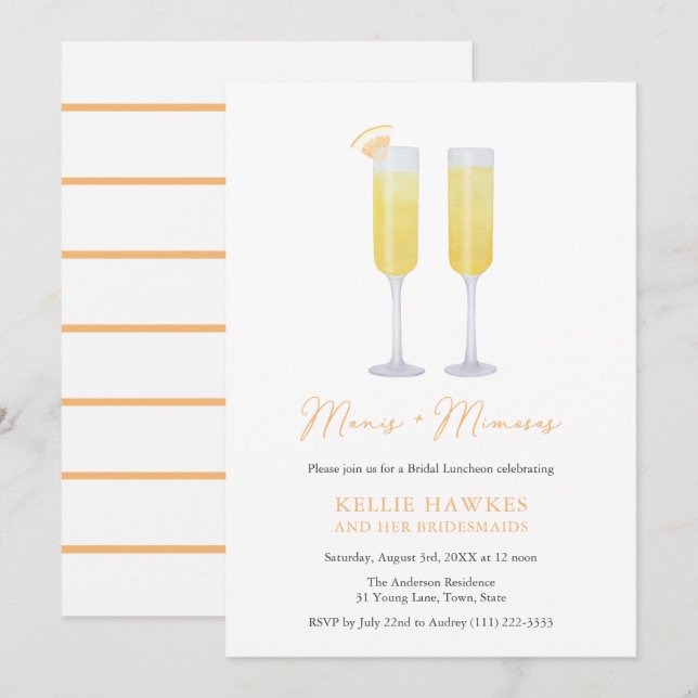 Invitation Célébration de la fête nuptiale de Manis et Mimosa (Devant / Derrière)