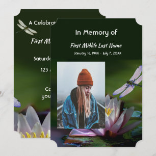 Invitation Célébration de la Fleur Lotus de la Dragonfly du s