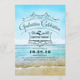 Invitation Célébration de la graduation de Blue Beach