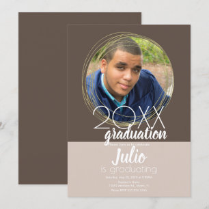 Invitation Célébration de la graduation moderne Photo à deux 