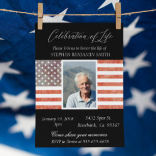 Invitation Célébration de la mémoire du drapeau du vétéran